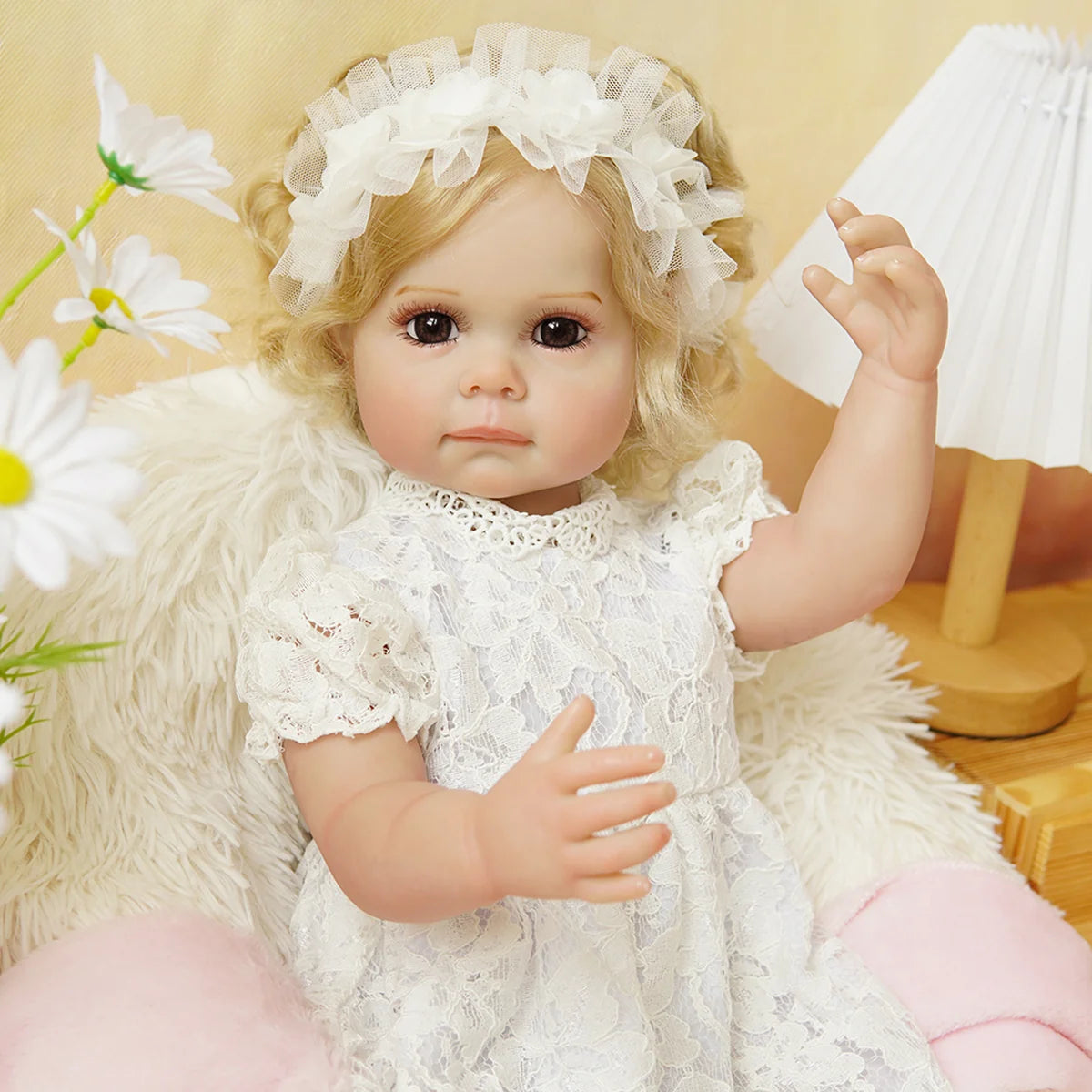 Boneca Bebê Reborn Realista 55cm Original Kit Acessórios Conjunto Roupa Mamadeira Chupeta Pelúcia Fralda Certidão