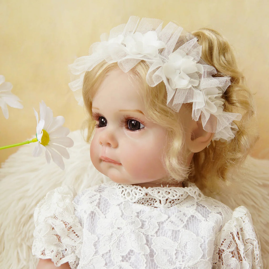 Boneca Bebê Reborn Realista 55cm Original Kit Acessórios Conjunto Roupa Mamadeira Chupeta Pelúcia Fralda Certidão