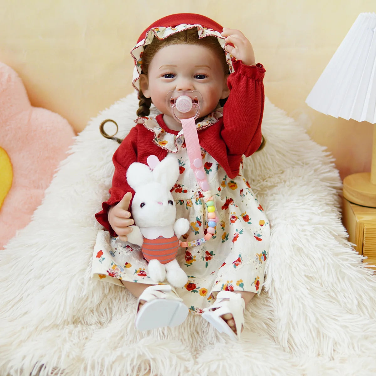 Boneca Bebê Reborn Realista 55cm Original Kit Acessórios Conjunto Roupa Mamadeira Chupeta Pelúcia Fralda Certidão