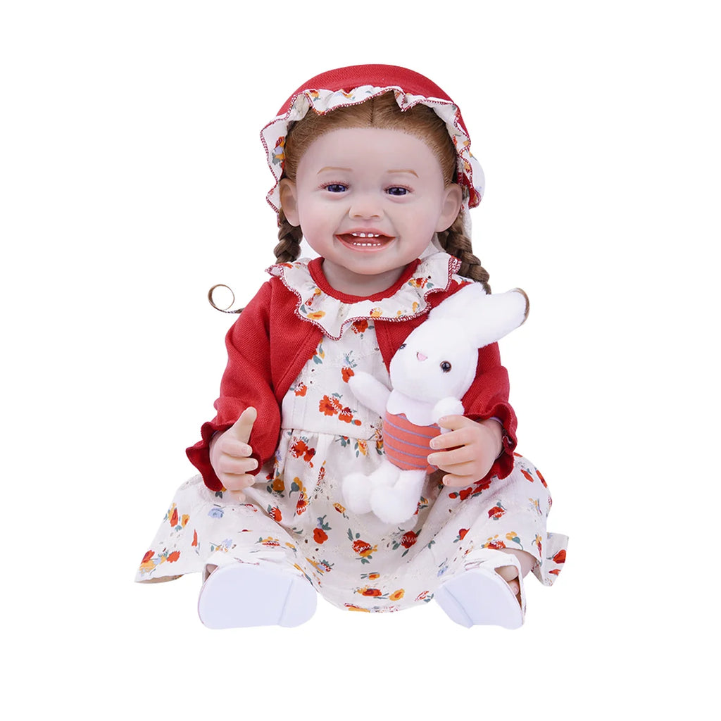 Boneca Bebê Reborn Realista 55cm Original Kit Acessórios Conjunto Roupa Mamadeira Chupeta Pelúcia Fralda Certidão