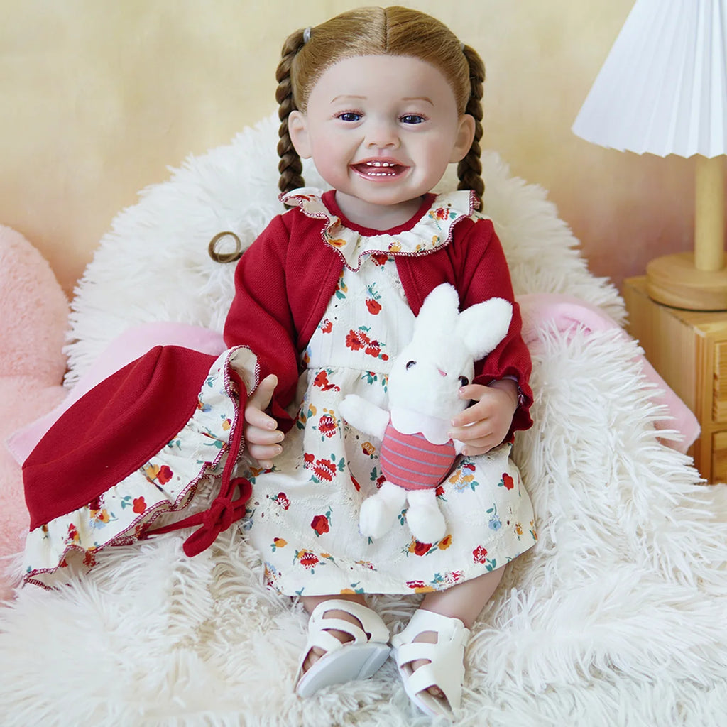 Boneca Bebê Reborn Realista 55cm Original Kit Acessórios Conjunto Roupa Mamadeira Chupeta Pelúcia Fralda Certidão