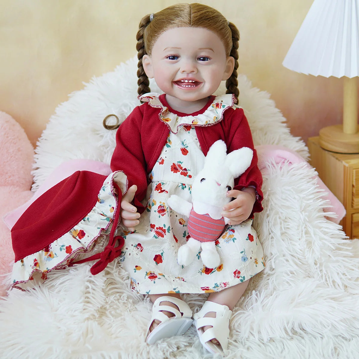 Boneca Bebê Reborn Realista 55cm Original Kit Acessórios Conjunto Roupa Mamadeira Chupeta Pelúcia Fralda Certidão