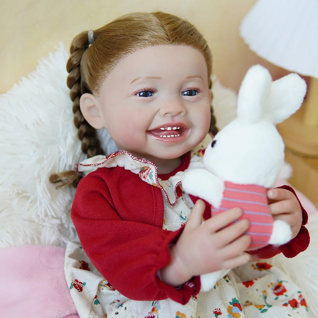 Boneca Bebê Reborn Realista 55cm Original Kit Acessórios Conjunto Roupa Mamadeira Chupeta Pelúcia Fralda Certidão
