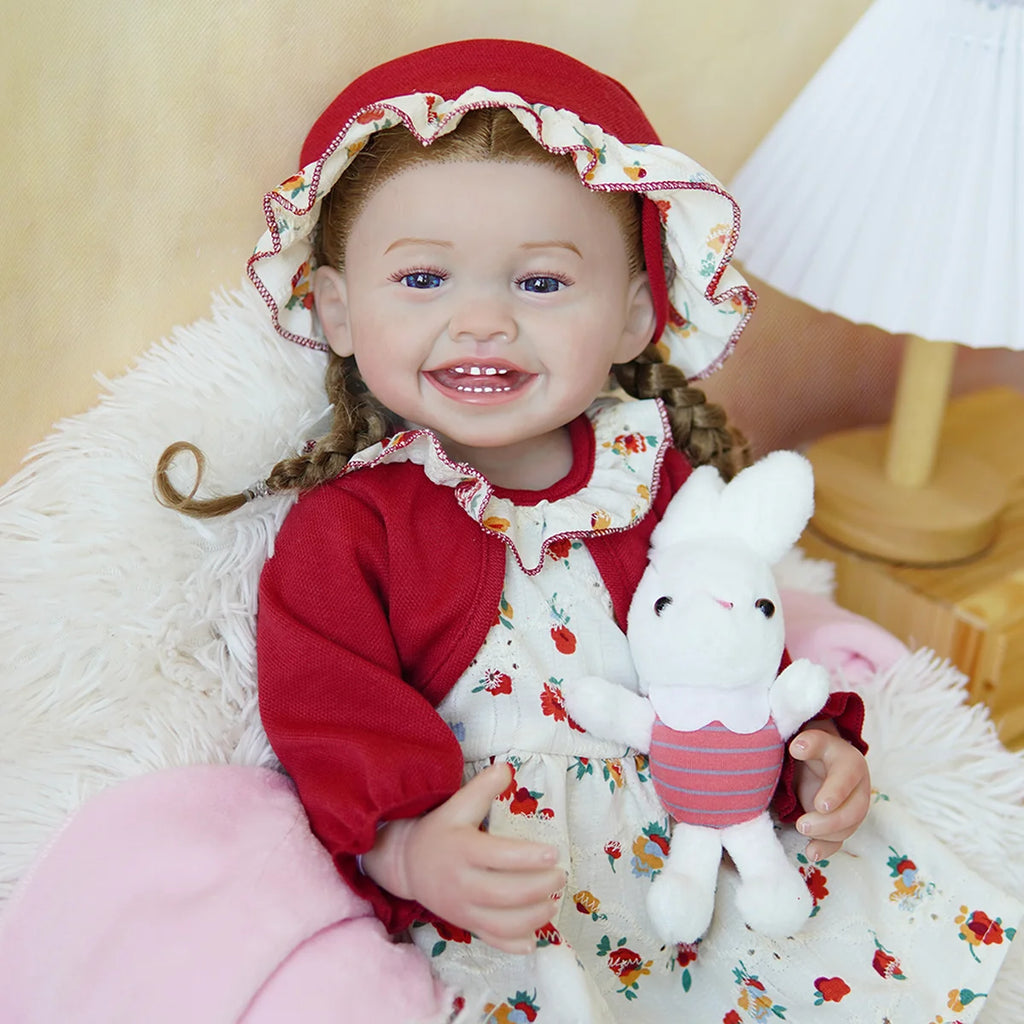 Boneca Bebê Reborn Realista 55cm Original Kit Acessórios Conjunto Roupa Mamadeira Chupeta Pelúcia Fralda Certidão