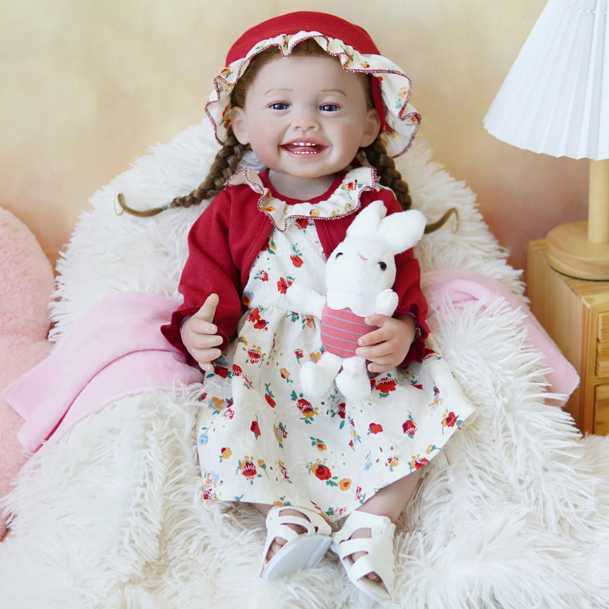 Boneca Bebê Reborn Realista 55cm Original Kit Acessórios Conjunto Roupa Mamadeira Chupeta Pelúcia Fralda Certidão