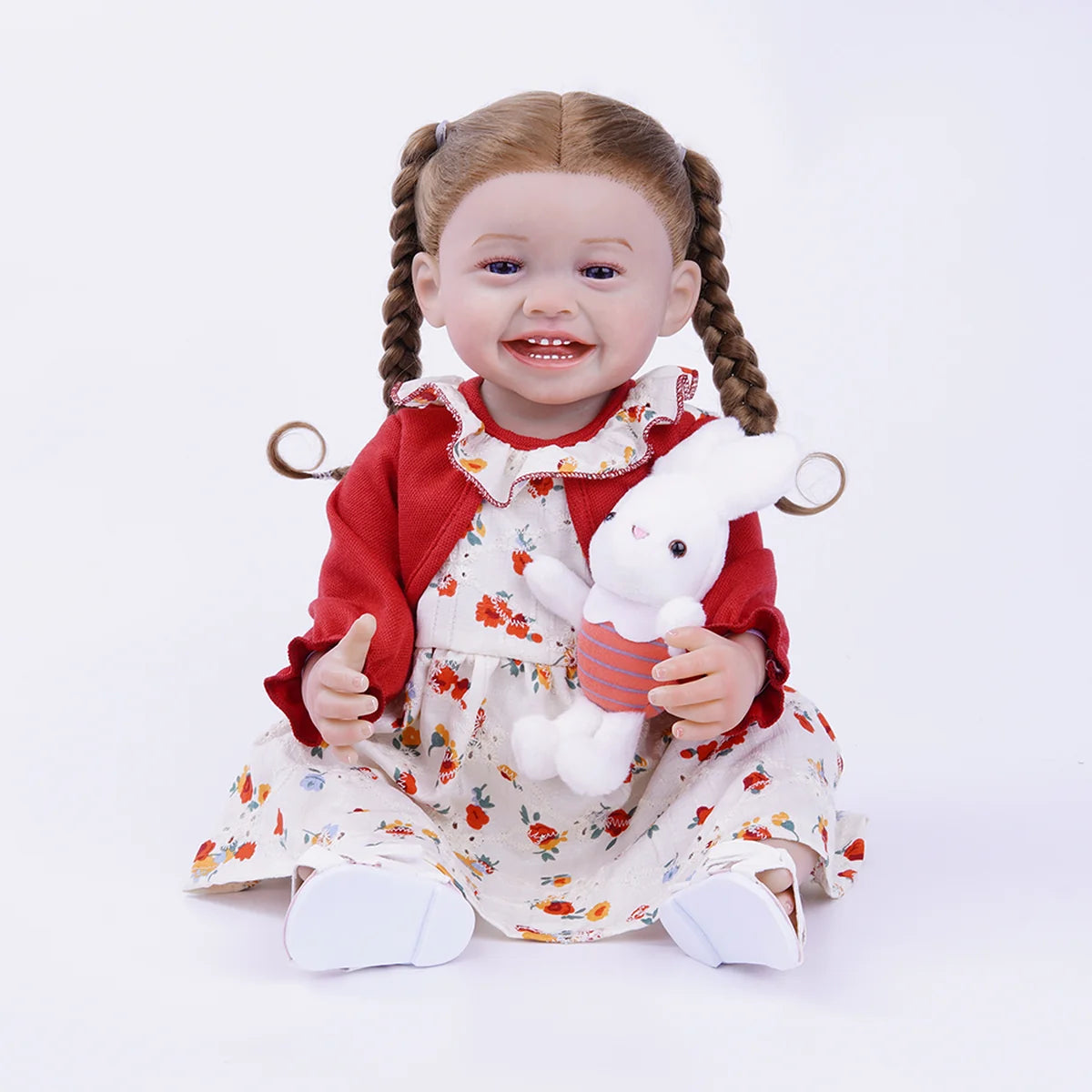 Boneca Bebê Reborn Realista 55cm Original Kit Acessórios Conjunto Roupa Mamadeira Chupeta Pelúcia Fralda Certidão