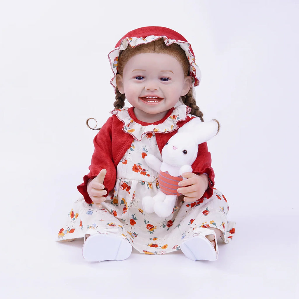 Boneca Bebê Reborn Realista 55cm Original Kit Acessórios Conjunto Roupa Mamadeira Chupeta Pelúcia Fralda Certidão