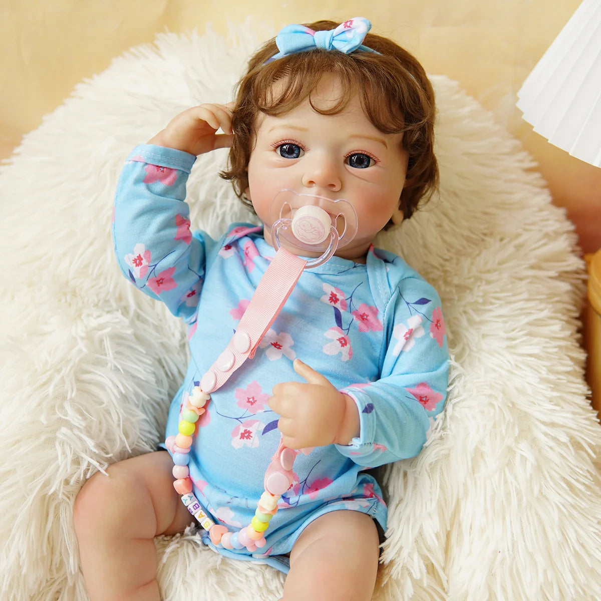 Boneca Bebê Reborn Silicone Realista 48cm Original Kit Acessórios Conjunto Roupa Mamadeira Chupeta Pelúcia Fralda Certidão