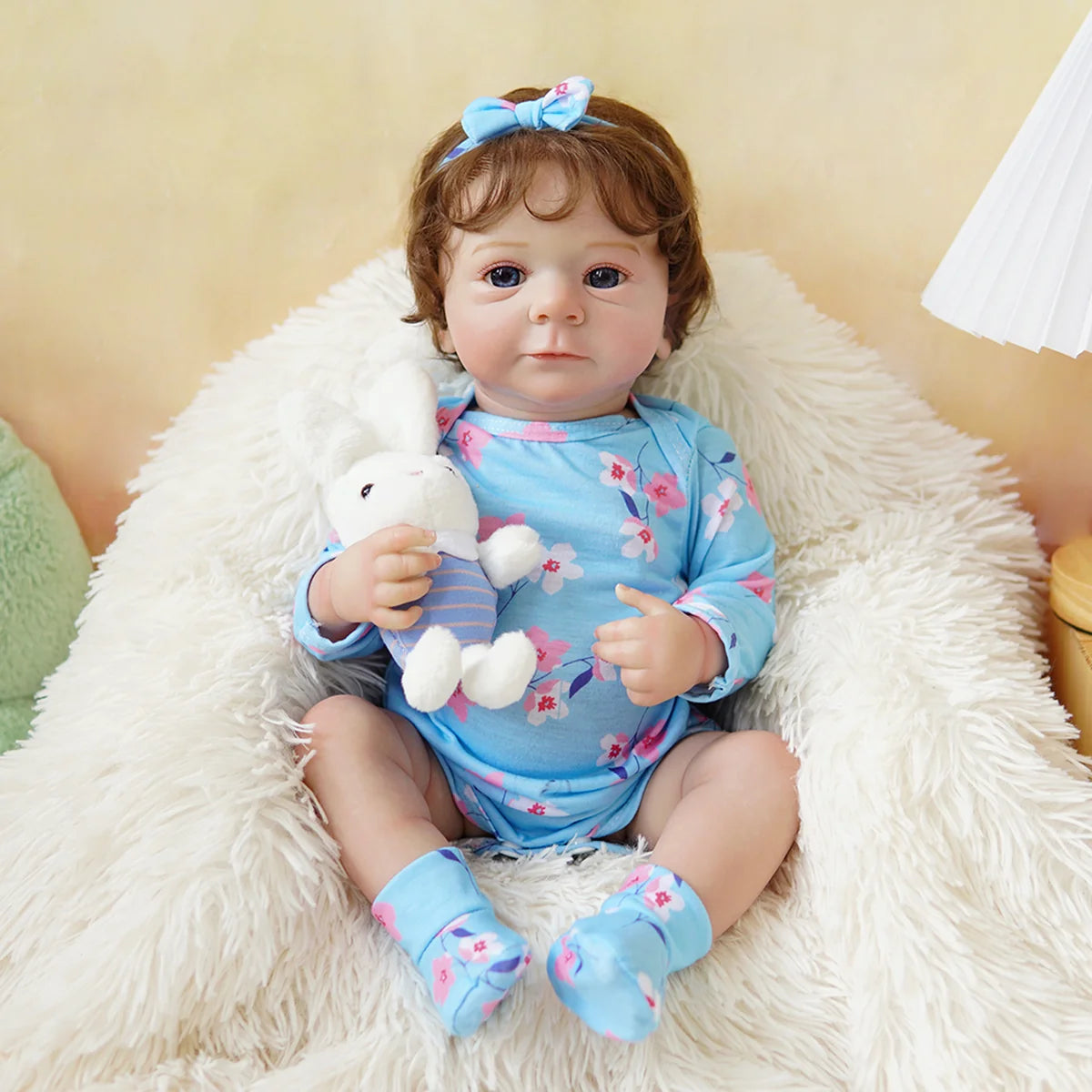 Boneca Bebê Reborn Silicone Realista 48cm Original Kit Acessórios Conjunto Roupa Mamadeira Chupeta Pelúcia Fralda Certidão