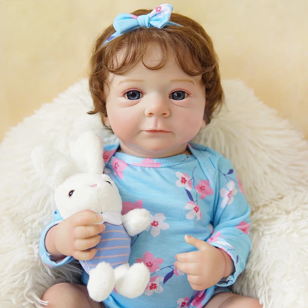 Boneca Bebê Reborn Silicone Realista 48cm Original Kit Acessórios Conjunto Roupa Mamadeira Chupeta Pelúcia Fralda Certidão