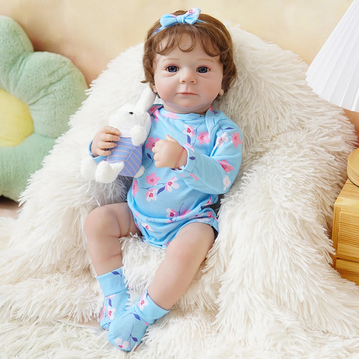 Boneca Bebê Reborn Silicone Realista 48cm Original Kit Acessórios Conjunto Roupa Mamadeira Chupeta Pelúcia Fralda Certidão