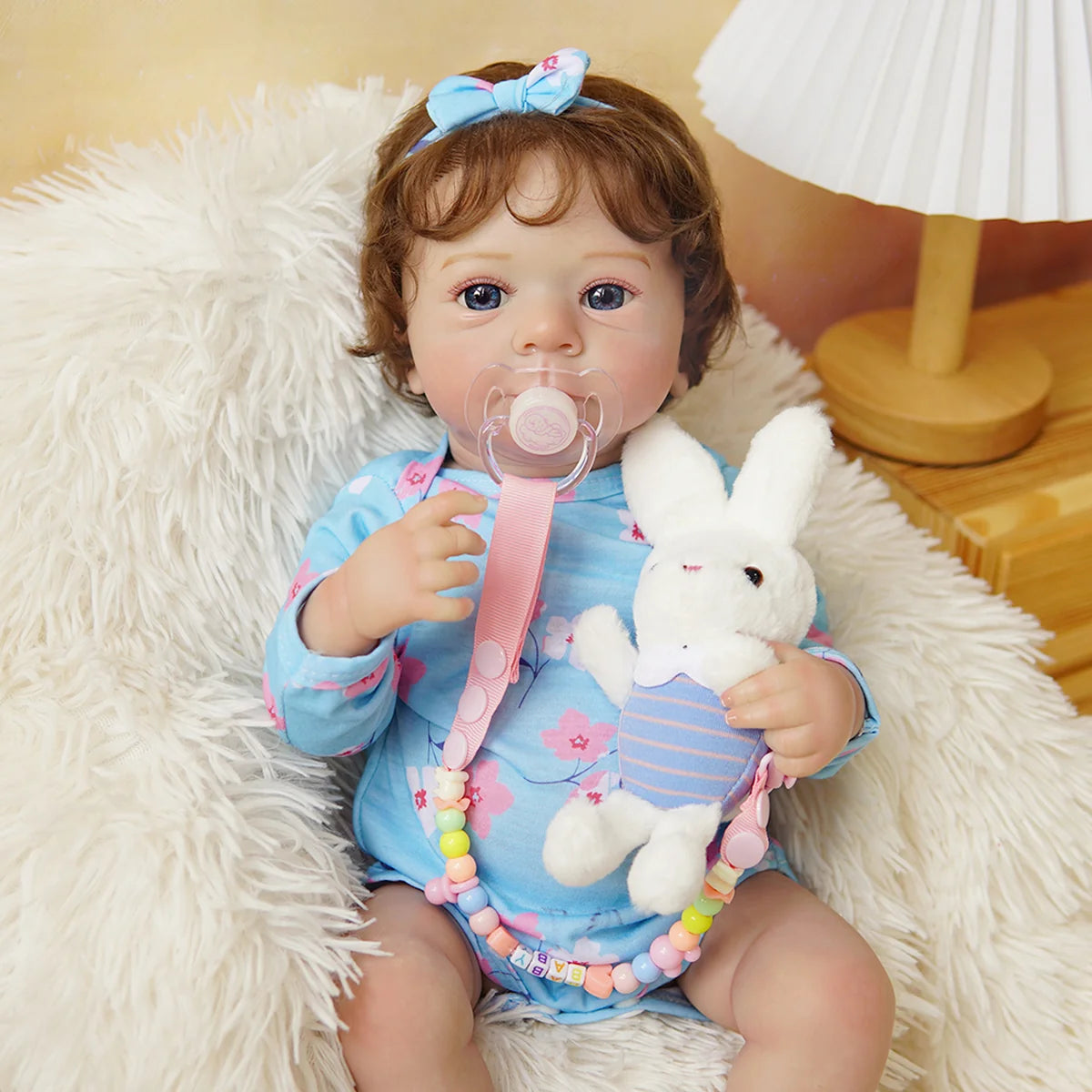 Boneca Bebê Reborn Silicone Realista 48cm Original Kit Acessórios Conjunto Roupa Mamadeira Chupeta Pelúcia Fralda Certidão