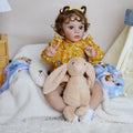 Boneca Bebê Reborn Silicone Realista 55cm Conjunto de Roupa Mamadeira Chupeta Brastoy
