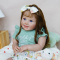 Boneca Bebê Reborn Corpo de Tecido 65cm Conjunto de Roupa Mamadeira Chupeta Brastoy