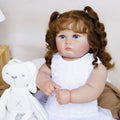 Boneca Bebê Reborn Corpo de Tecido 60cm Conjunto de Roupa Mamadeira Chupeta Brastoy