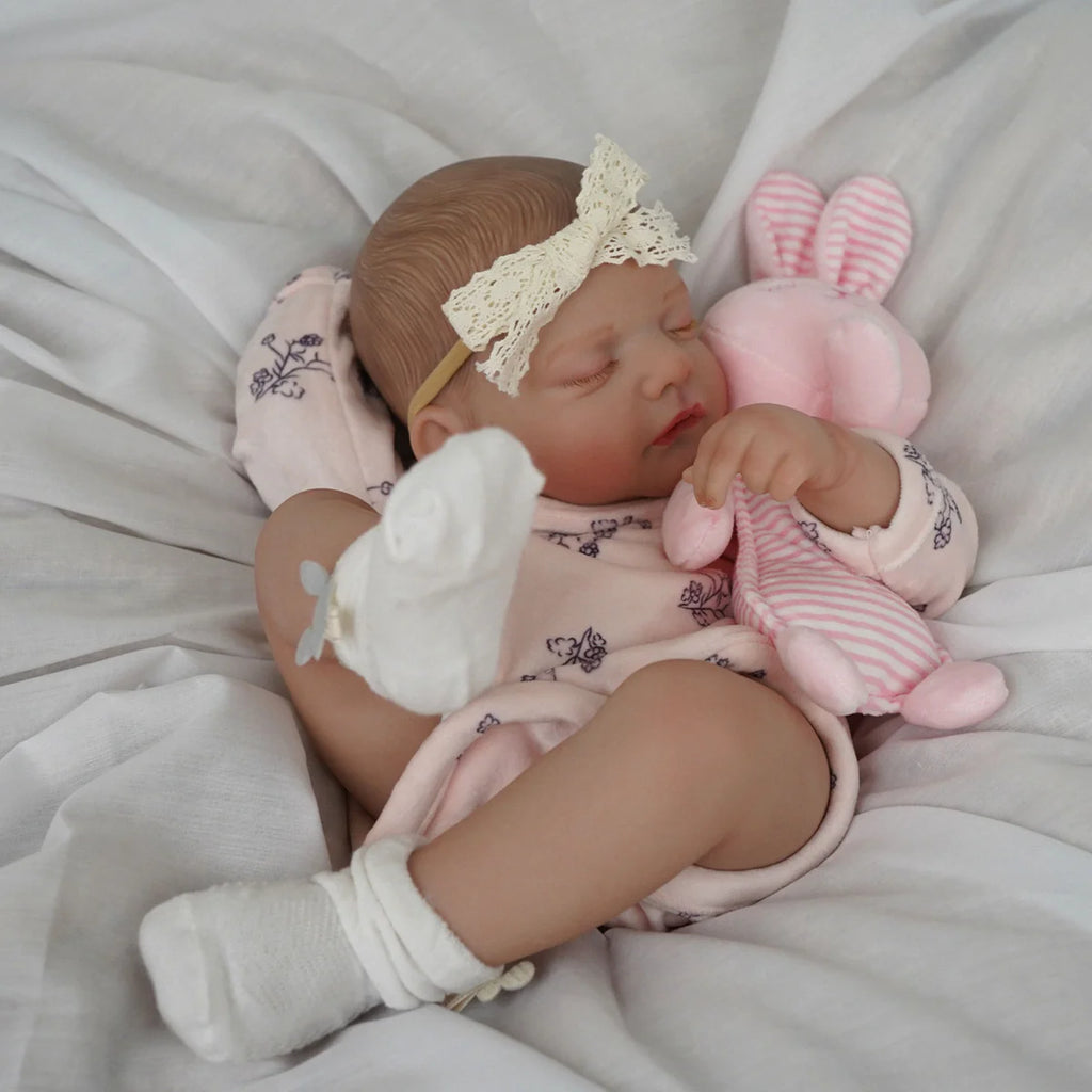 Boneca Bebê Reborn Silicone Realista 48cm Original Kit Acessórios Conjunto Roupa Mamadeira Chupeta Pelúcia Fralda Certidão
