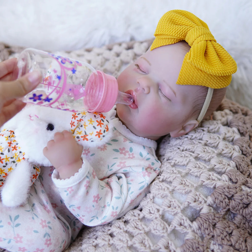 Boneca Bebê Reborn Brastoy Silicone Realista 48cm Kit Acessórios Conjunto Roupa Mamadeira Chupeta Pelúcia Fralda Certidão