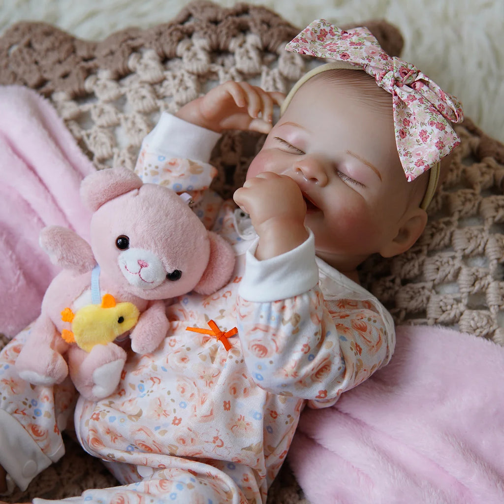Boneca Bebê Reborn Brastoy Silicone Realista 55cm Kit Acessórios Conjunto Roupa Mamadeira Chupeta Pelúcia Fralda Certidão