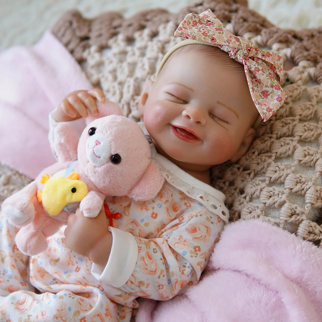 Boneca Bebê Reborn Brastoy Silicone Realista 55cm Kit Acessórios Conjunto Roupa Mamadeira Chupeta Pelúcia Fralda Certidão