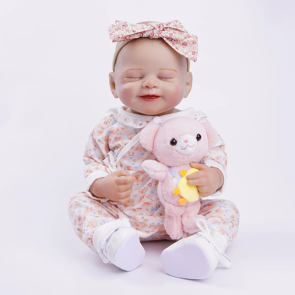 Boneca Bebê Reborn Brastoy Silicone Realista 55cm Kit Acessórios Conjunto Roupa Mamadeira Chupeta Pelúcia Fralda Certidão