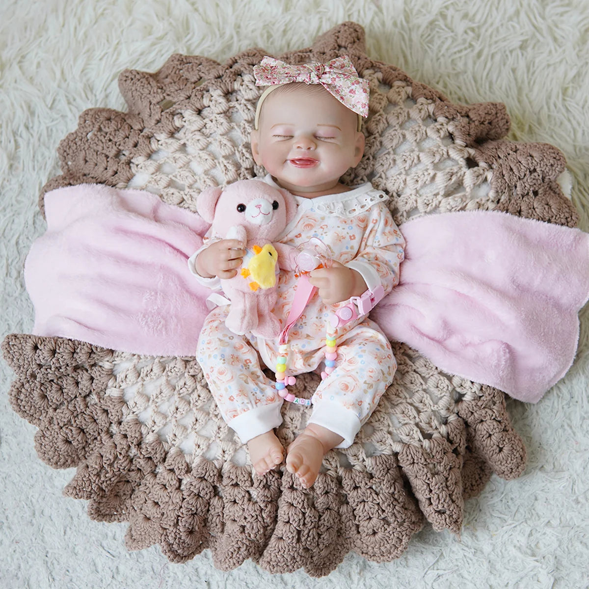 Boneca Bebê Reborn Brastoy Silicone Realista 55cm Kit Acessórios Conjunto Roupa Mamadeira Chupeta Pelúcia Fralda Certidão