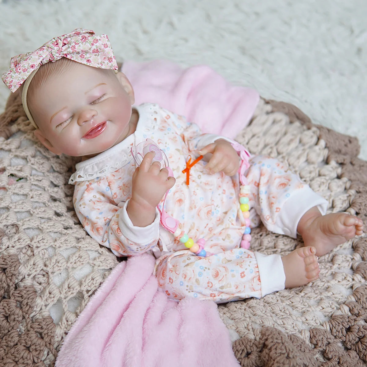 Boneca Bebê Reborn Brastoy Silicone Realista 55cm Kit Acessórios Conjunto Roupa Mamadeira Chupeta Pelúcia Fralda Certidão