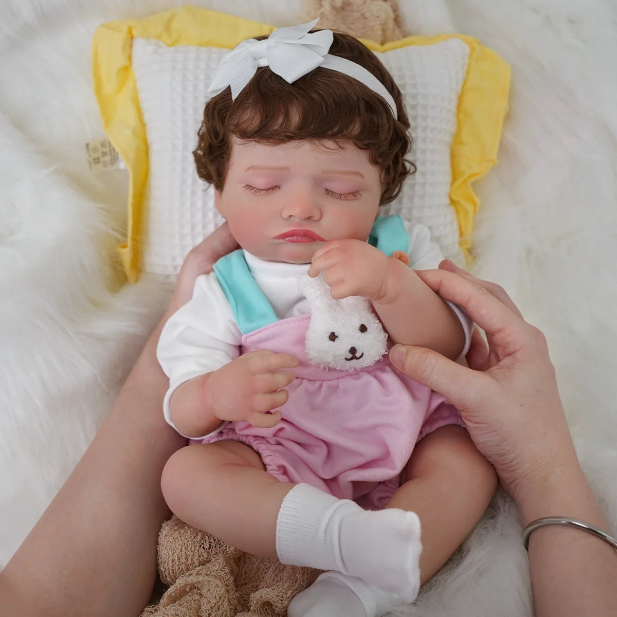 Boneca Bebê Reborn Realista Brastoy Original 48 cm Silicone Kit Conjunto de Roupa Mamadeira Chupeta Certidão Fralda e Pelúcia