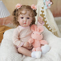 Boneca Bebê Reborn Brastoy Realista Silicone 48cm Conjunto de Roupa Chupeta Mamadeira e Pelúcia Pode Dar Banho Roupa