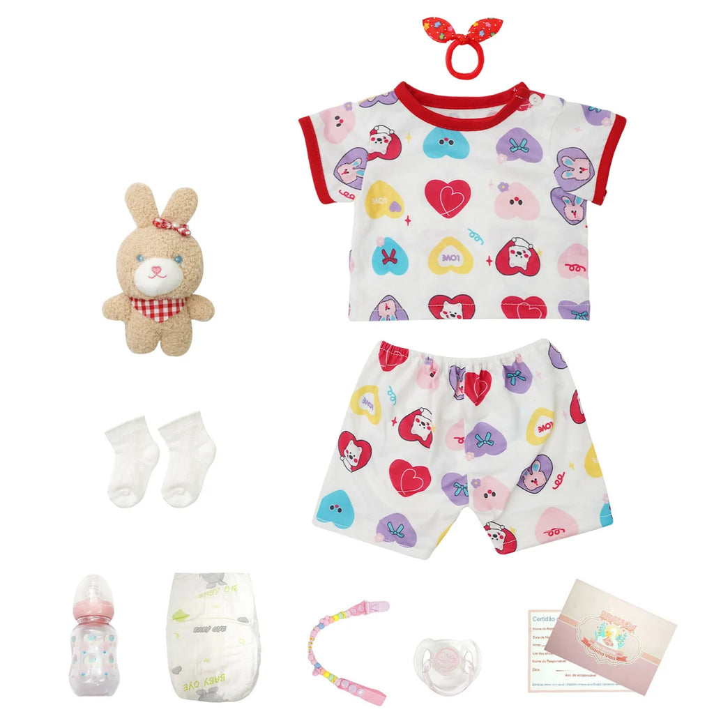 Boneca Bebê Reborn Menina 55cm Silicone Menina com Acessórios Pode dar Banho Brastoy