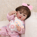 Boneca Bebê Reborn Menina 55cm Silicone com Acessórios Pode dar Banho Brastoy