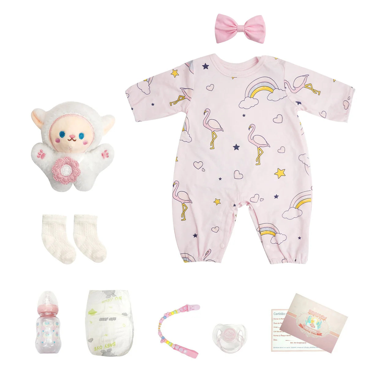 Boneca Bebê Reborn Menina 55cm Silicone com Acessórios Pode dar Banho Brastoy