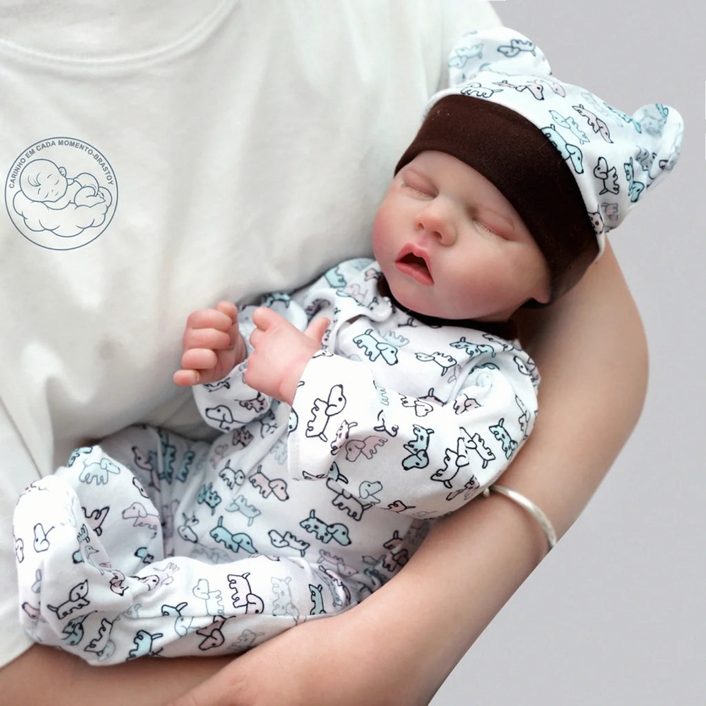Boneco Bebê Reborn Realista Silicone Conjunto de Roupa Chupeta Mamadeira e Pelúcia Original Completo