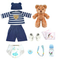 Boneco Bebê Reborn Menino Realista Silicone Conjunto de Roupa Chupeta Mamadeira e Pelúcia Original Completo