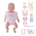 Bebê Reborn Boneca Silicone Sólido Menina 35cm Pode Tomar Banho Com 2 Conjuntos de Roupa Mamadeira Chupeta Pelúcia Certidão Fralda