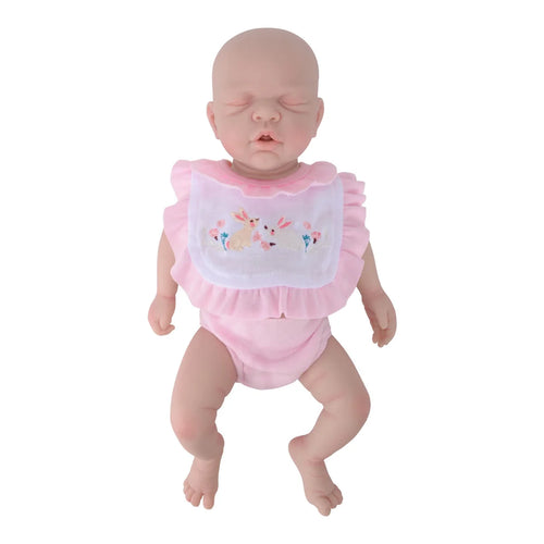 Bebê Reborn Boneca Silicone Sólido Menina 35cm Pode Tomar Banho Com 2 Conjuntos de Roupa Mamadeira Chupeta Pelúcia Certidão Fralda
