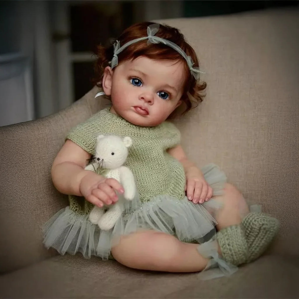 Boneca Bebê Reborn Silicone Realista 48cm Original Kit Acessórios Conjunto Roupa Mamadeira Chupeta Pelúcia Fralda