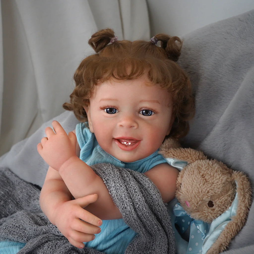 Boneca Bebê Reborn Realista Silicone Conjunto de Roupa Chupeta Mamadeira e Pelúcia