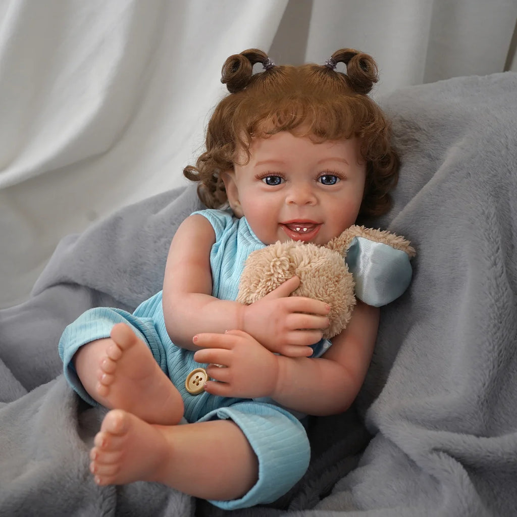 Boneca Bebê Reborn Realista Silicone Conjunto de Roupa Chupeta Mamadeira e Pelúcia