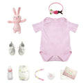 Boneca Bebê Reborn Silicone 48cm Conjunto de Roupa Mamadeira Chupeta Brastoy