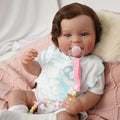 Boneca Bebê Reborn Silicone 48cm Conjunto de Roupa Mamadeira Chupeta Pelucia Brastoy