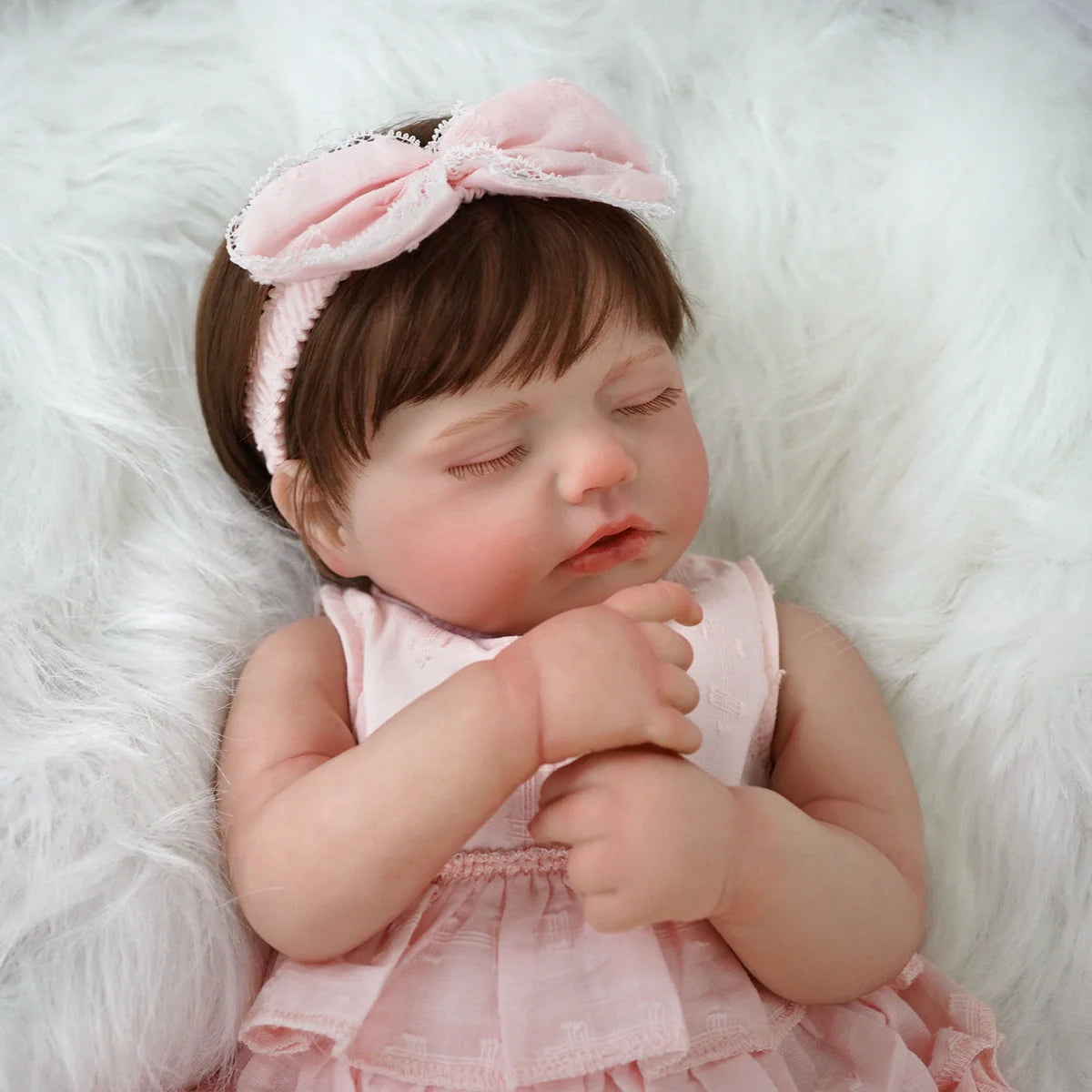 Bebê Reborn Boneca Realista Brastoy 48cm Boneca de Silicone Kit Conjunto de Roupa Chupeta Mamadeira e Pelúcia Original