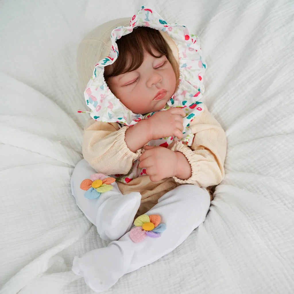 Boneca Bebê Reborn Silicone Realista 55cm Original Kit Acessórios Conjunto Roupa Mamadeira Chupeta Pelúcia