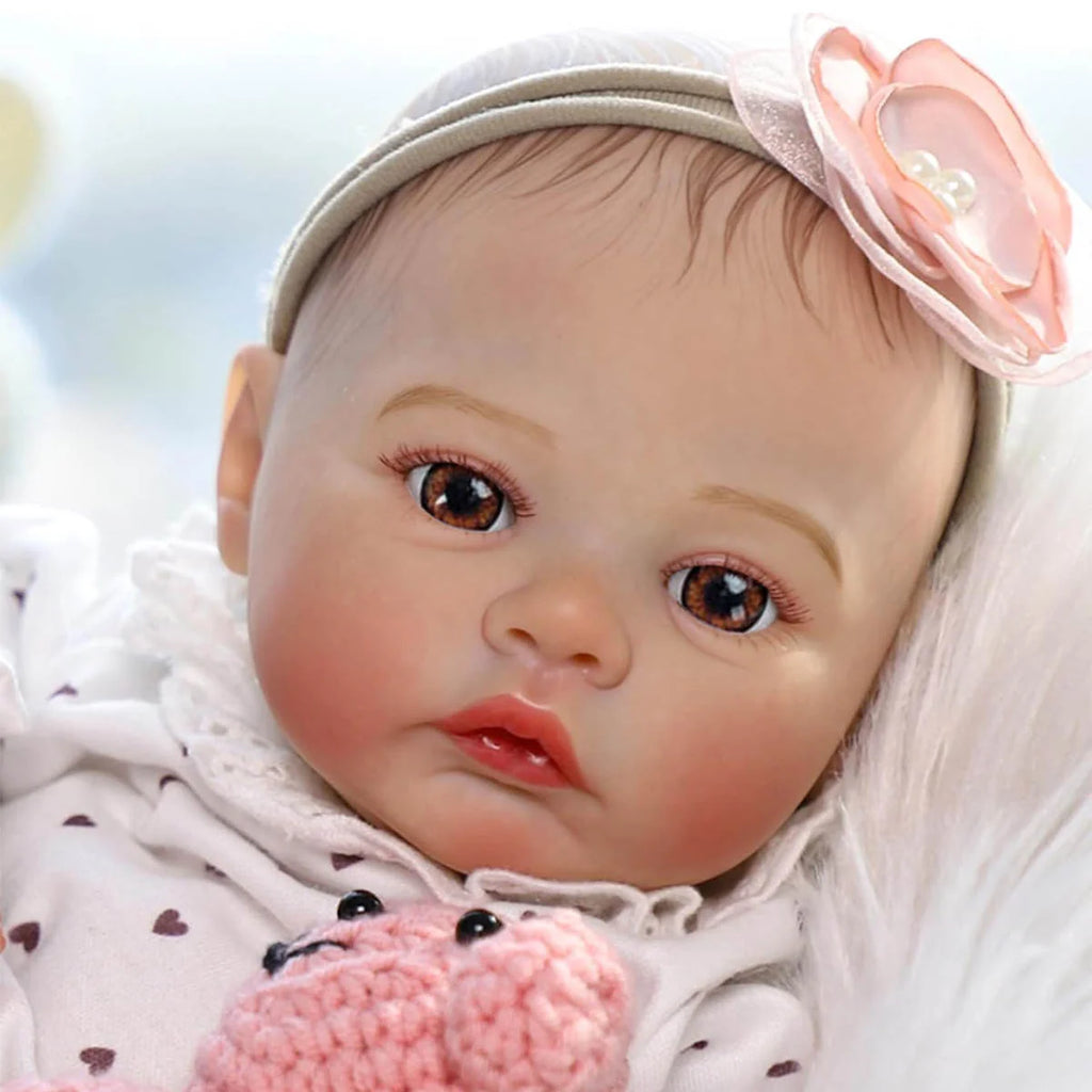 Boneca Bebê Reborn Silicone Realista 48cm Original Kit Acessórios Conjunto Roupa Mamadeira Chupeta Pelúcia Fralda Certidão