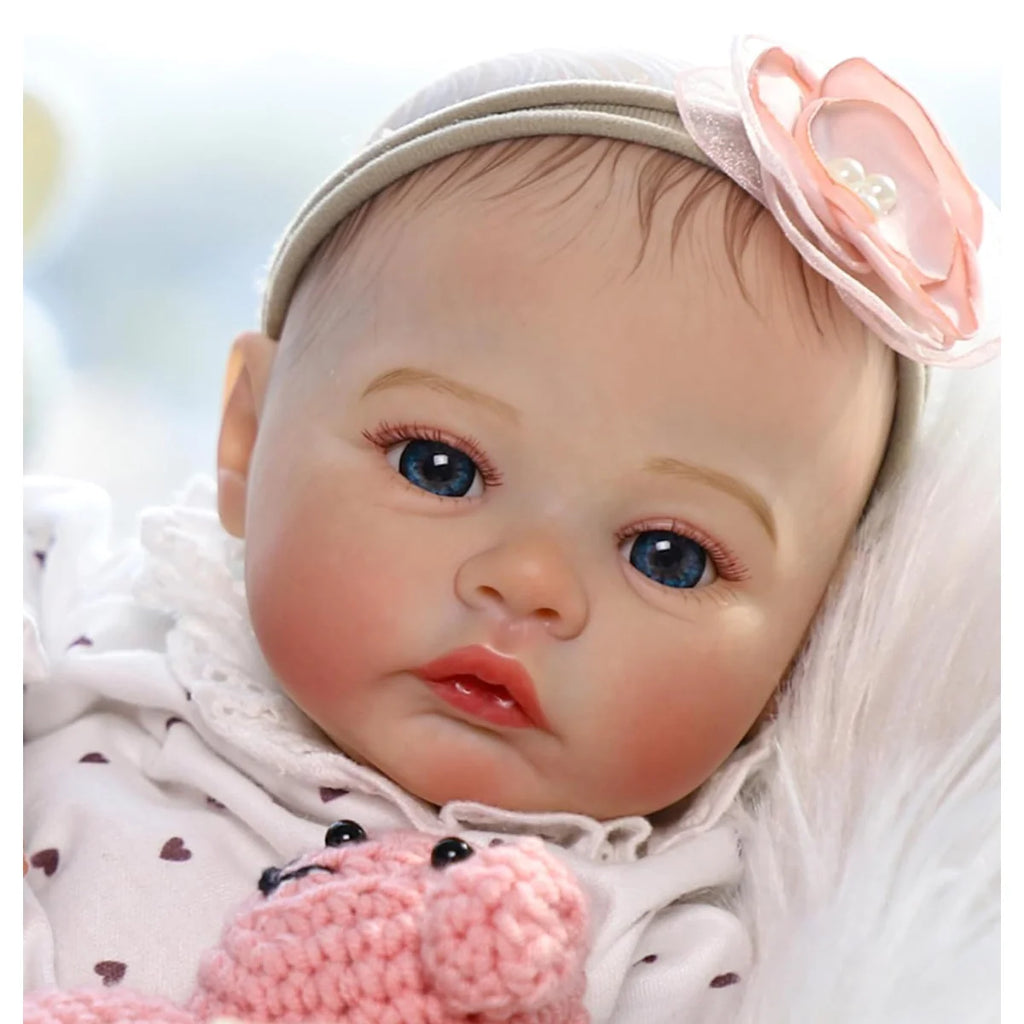 Boneca Bebê Reborn Silicone Realista 48cm Original Kit Acessórios Conjunto Roupa Mamadeira Chupeta Pelúcia Fralda Certidão