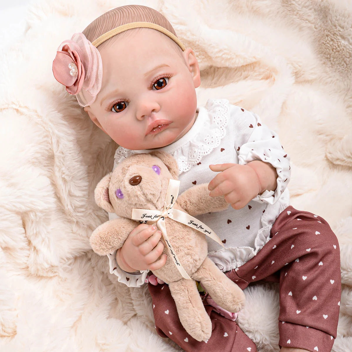 Boneca Bebê Reborn Silicone Realista 48cm Original Kit Acessórios Conjunto Roupa Mamadeira Chupeta Pelúcia Fralda Certidão
