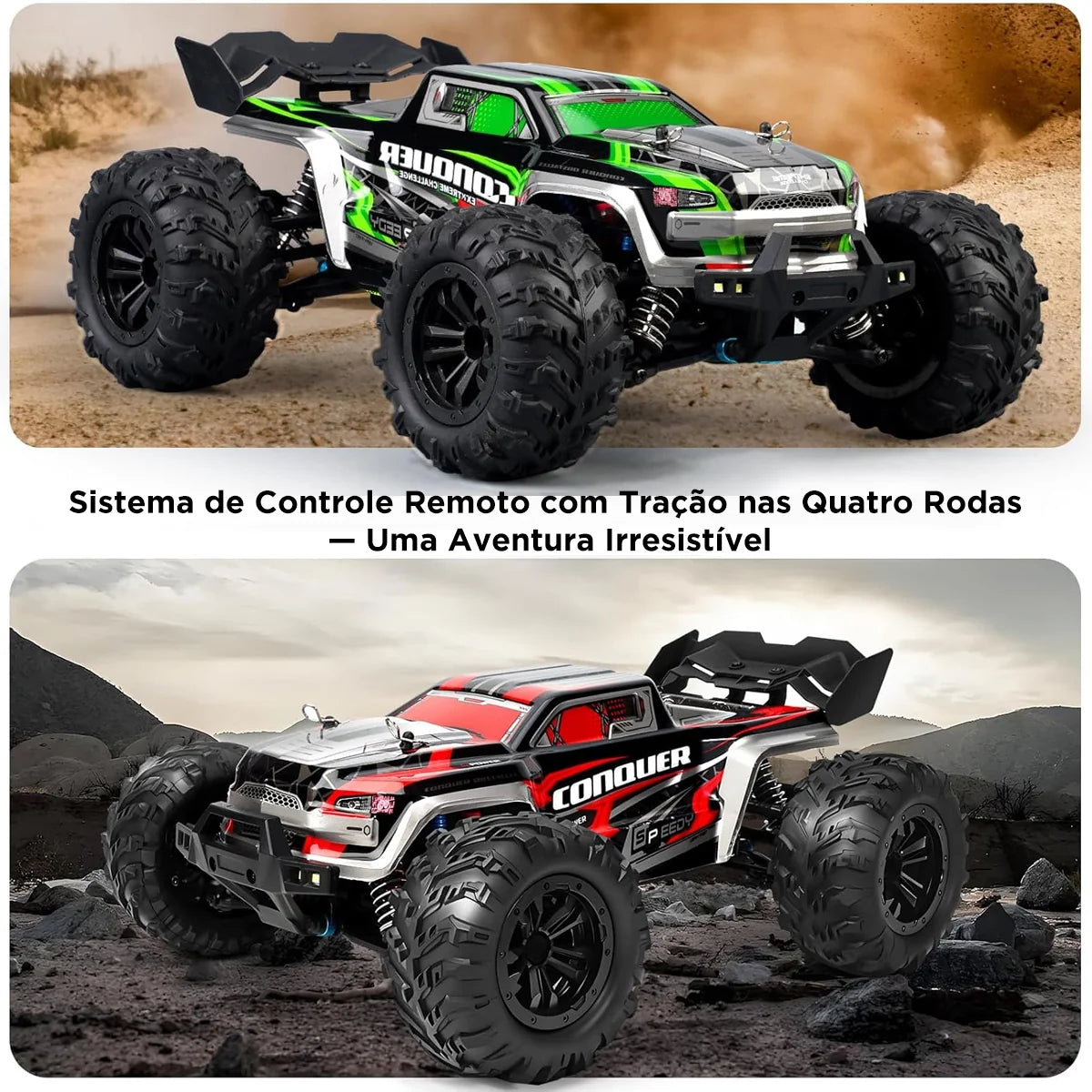 Buggy De Controle Remoto Brinquedo Carrinho de Alta Velocidade 50km 4x4 Veiculo Carro Dirigibilidade Perfeita