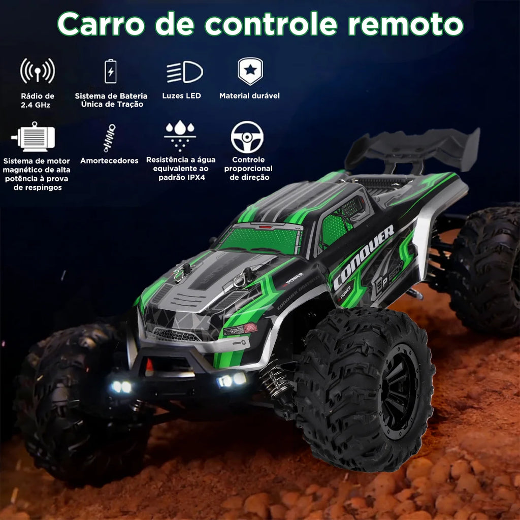 Buggy De Controle Remoto Brinquedo Carrinho de Alta Velocidade 50km 4x4 Veiculo Carro Dirigibilidade Perfeita