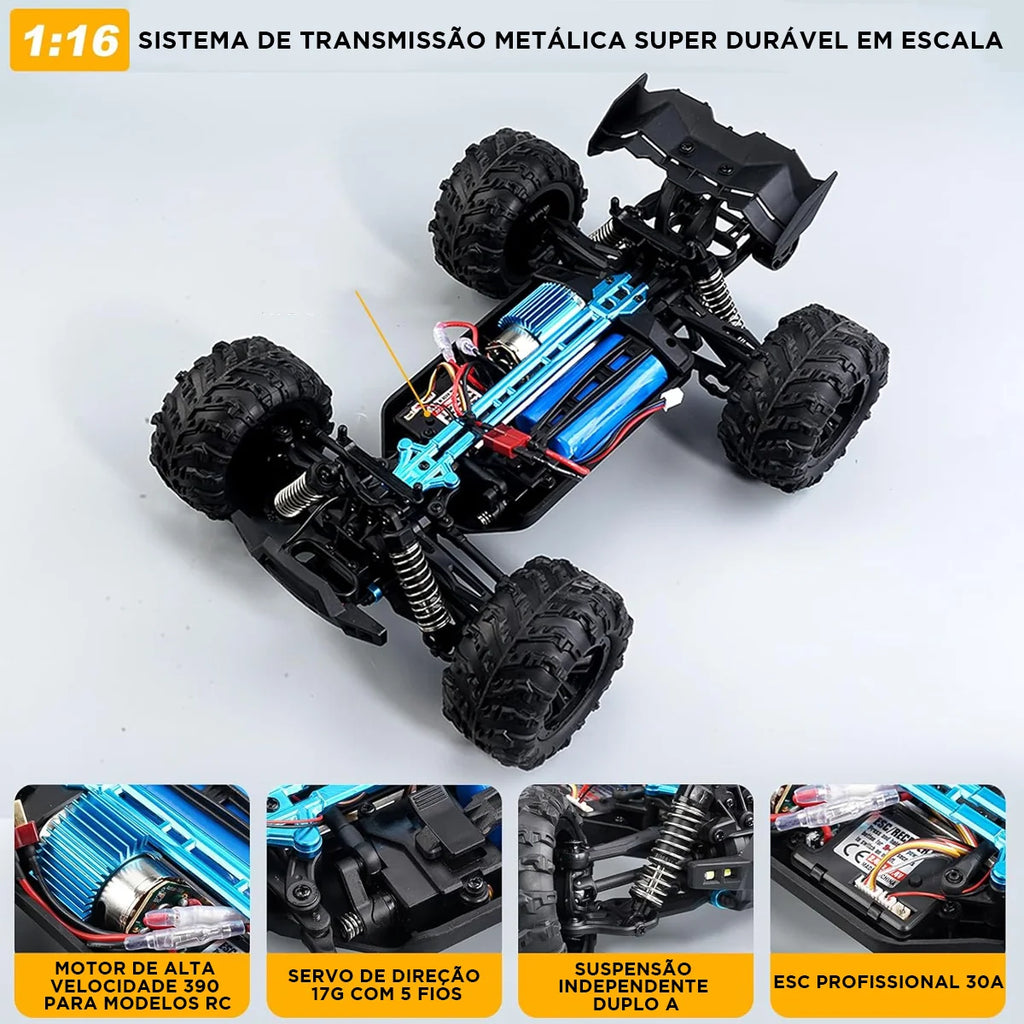 Buggy De Controle Remoto Brinquedo Carrinho de Alta Velocidade 50km 4x4 Veiculo Carro Dirigibilidade Perfeita