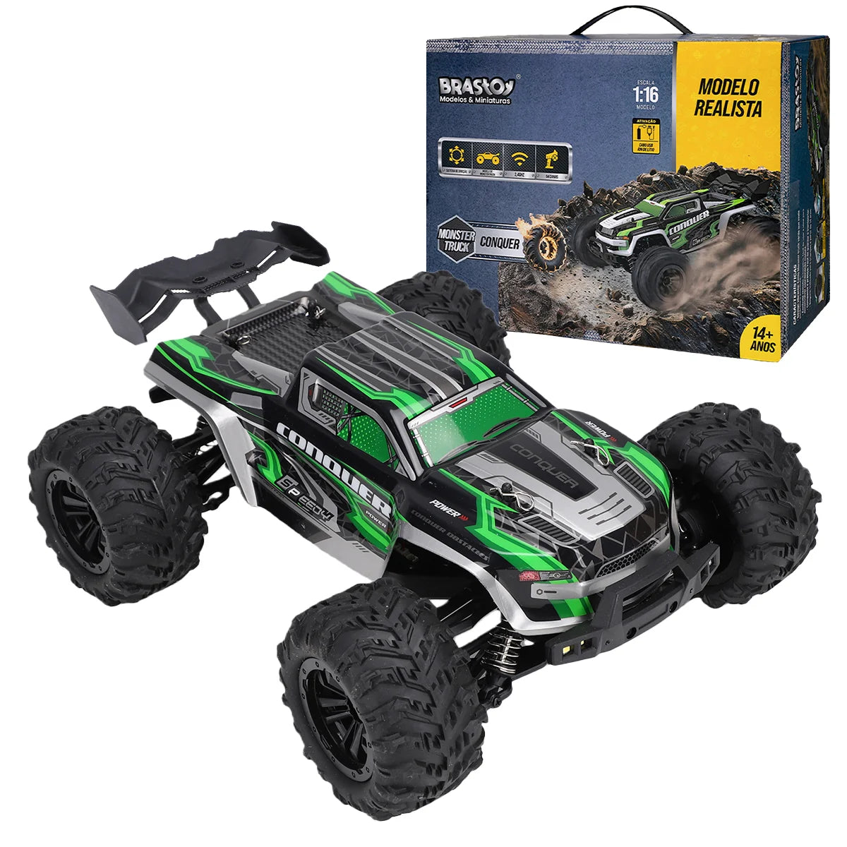 Buggy De Controle Remoto Brinquedo Carrinho de Alta Velocidade 50km 4x4 Veiculo Carro Dirigibilidade Perfeita