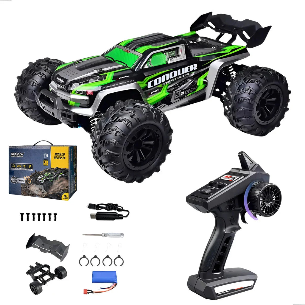 Buggy De Controle Remoto Brinquedo Carrinho de Alta Velocidade 50km 4x4 Veiculo Carro Dirigibilidade Perfeita